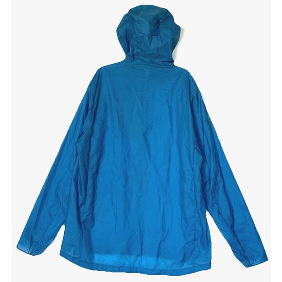 New Patagonia Houdini Vessel Blue Nylon Full Zip Packable Hooded Rain Jacket - Picture 6 of 14